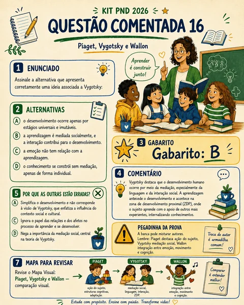 Amostra do Kit Visual PND 2026 — questões com gabarito comentado